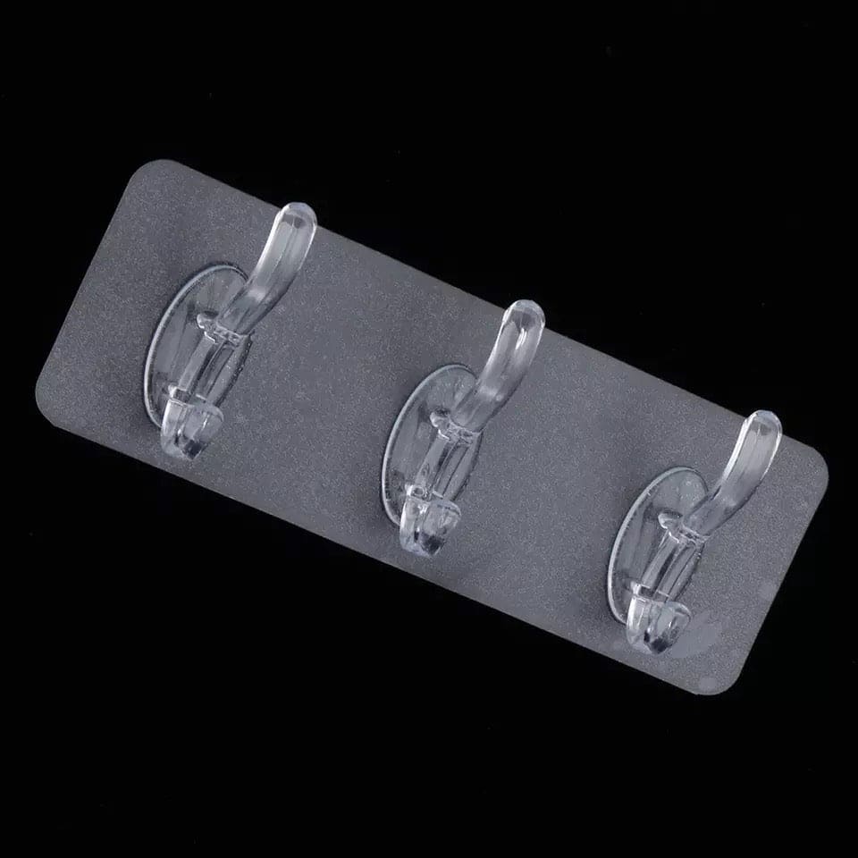 Amazing 3 To 6 Transparent Wall Hooks For Kitchen Bathroom Organizer, Strong Self Adhesive Door Wall Hanger, Towel Key Holder Amazing 3 To 6 Transparent Wall Hooks For Kitchen Bathroom Organizer, Strong Self Adhesive Door Wall Hanger, Towel Key Holder